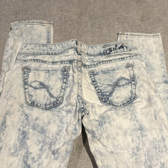 EUC silver acid wash distressed jeans - Picture 4 of 4
